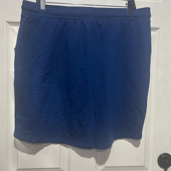 Serra Navy Blue Organic Cotton Skirt #skirt #pockets - Picture 5 of 7